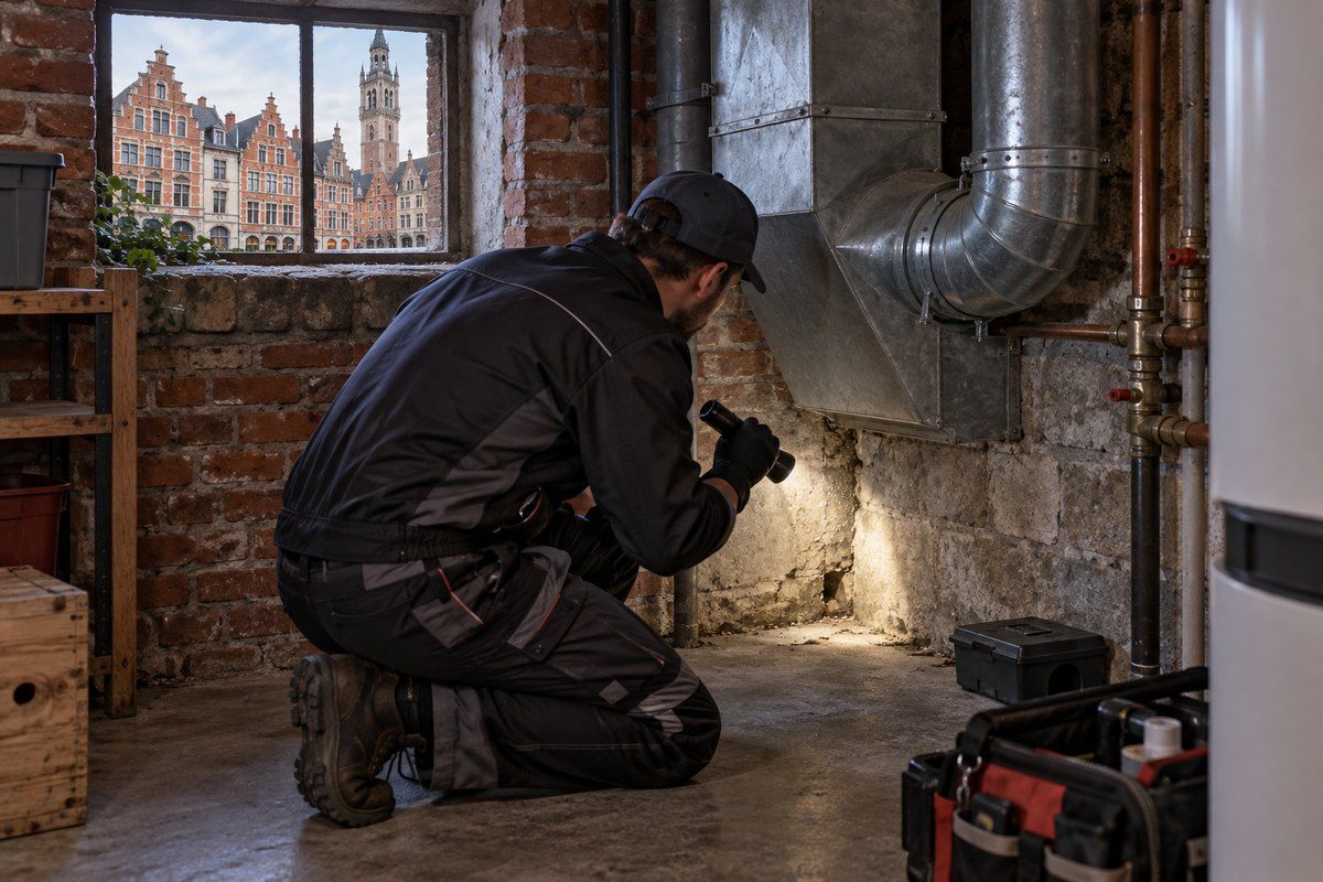 Inspection du logement par un technicien à Lille